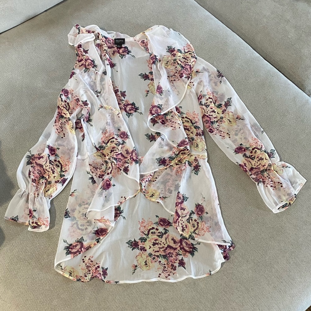 Sheer Floral Cover Up